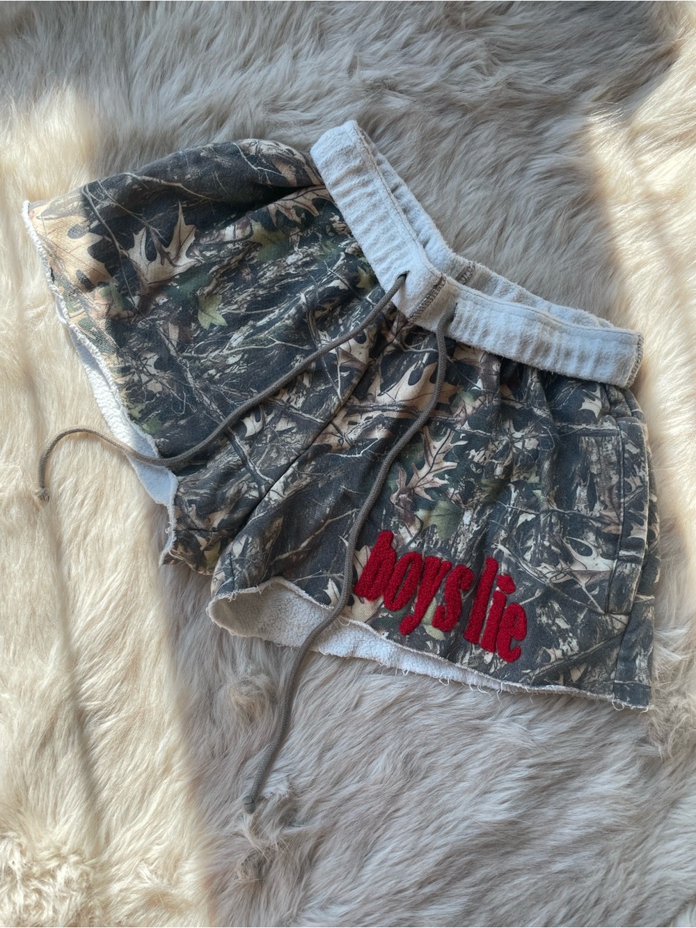 Boys Lie Camo OG Manhunt Basic Short - Boys Lie Red Accent